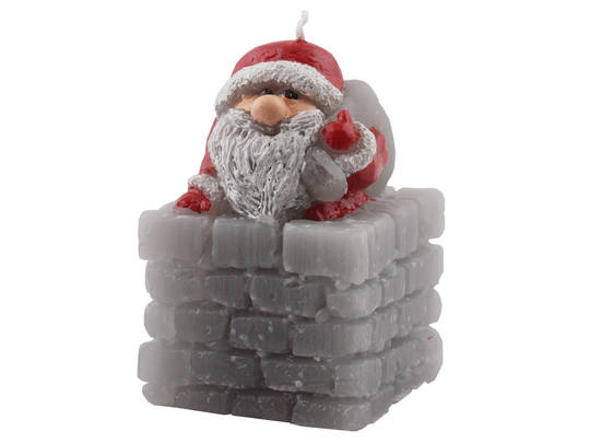 Santa in Chimney Candle